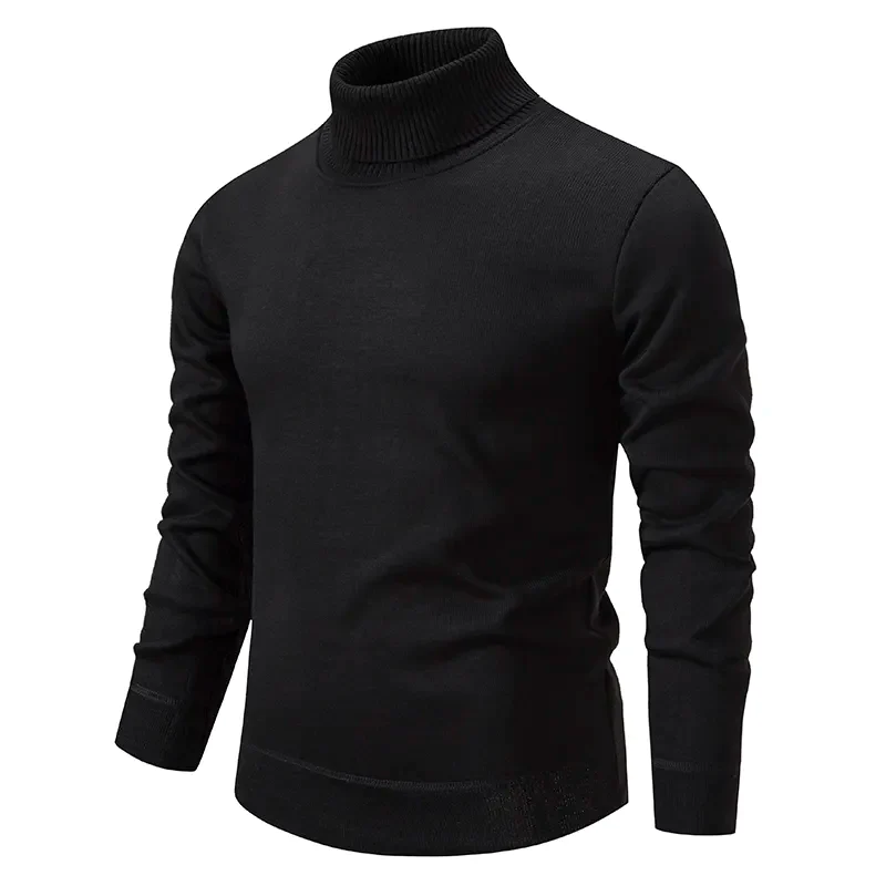 Suéter de cuello alto elegante de algodón