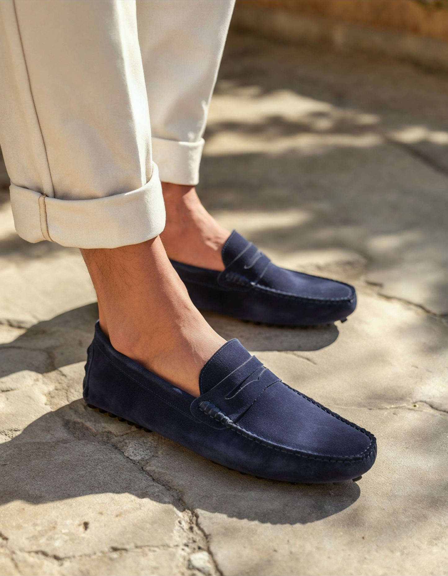 Mocasines Conducidos de Ante