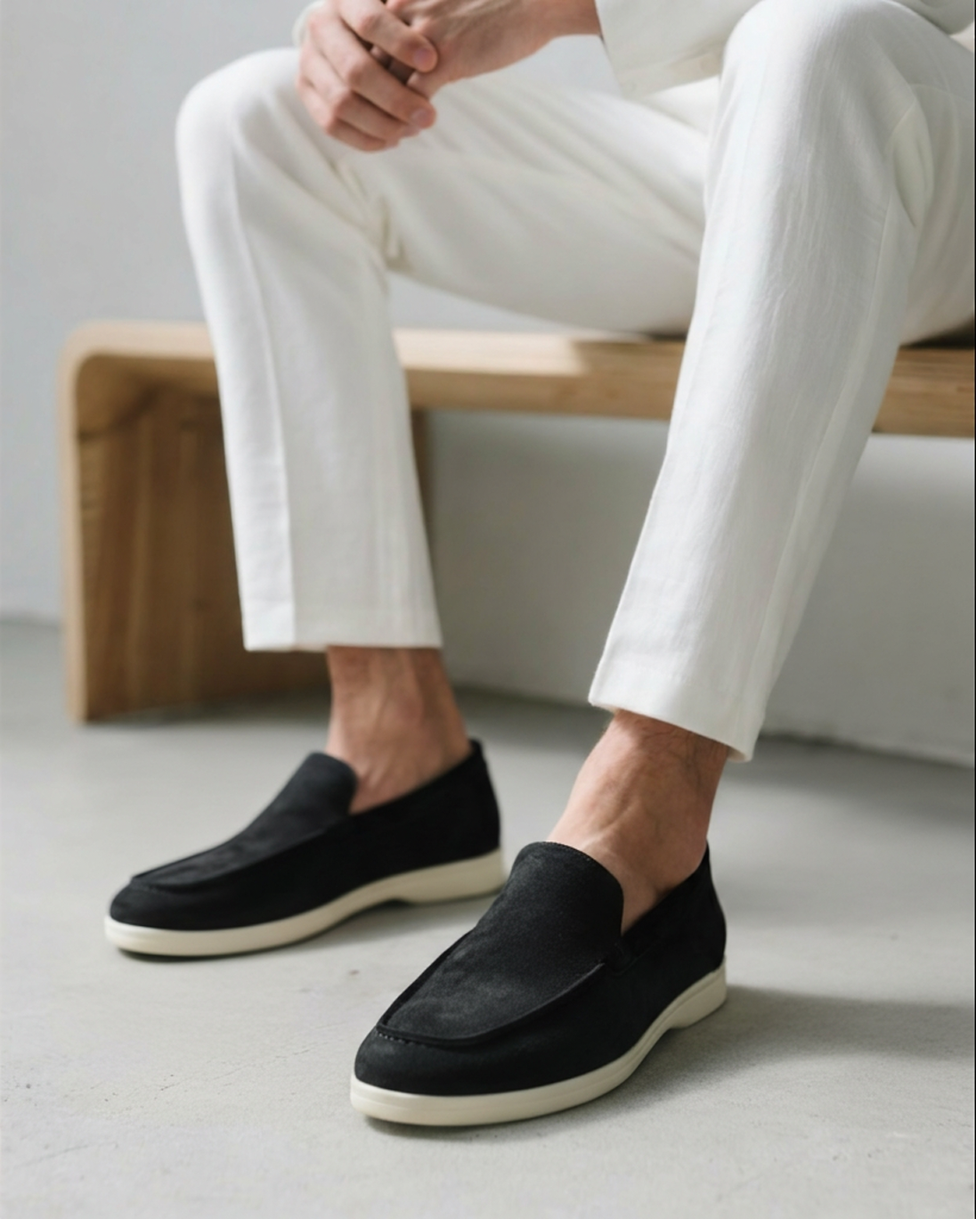 Mocasines de Gamuza Estilo Old Money