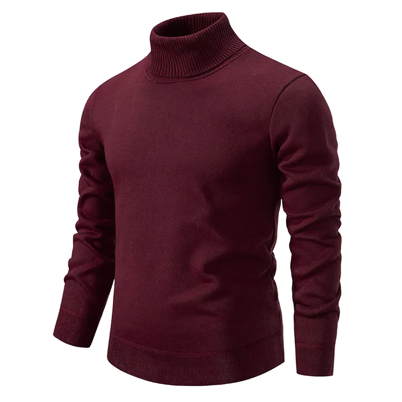 Suéter de cuello alto elegante de algodón