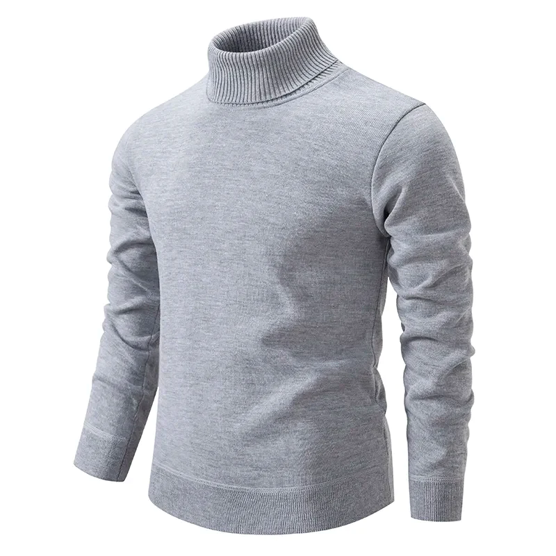 Suéter de cuello alto elegante de algodón