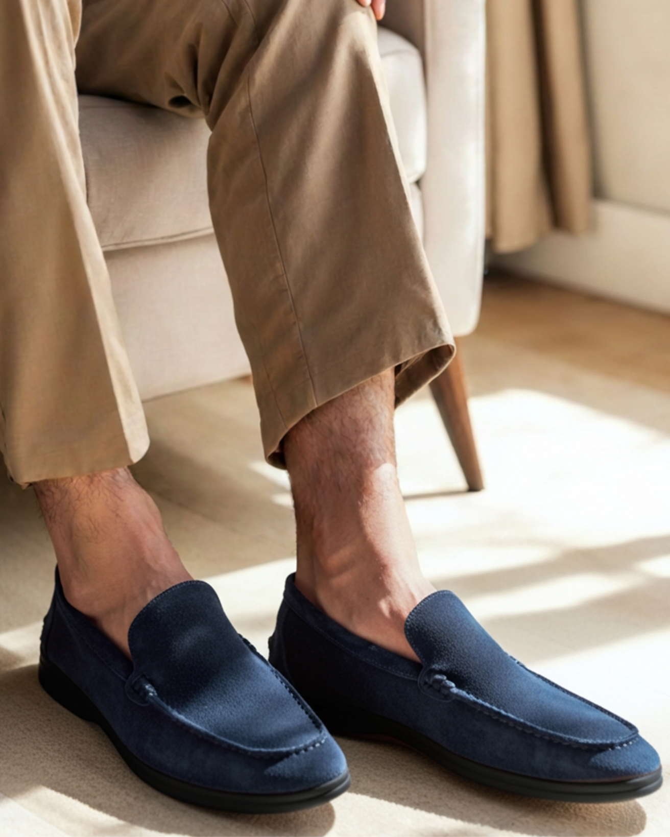 Mocasines de Gamuza Premium - Suela Negra
