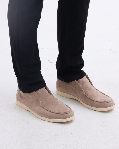 Mocasines de Gamuza Alta Estilo Old Money