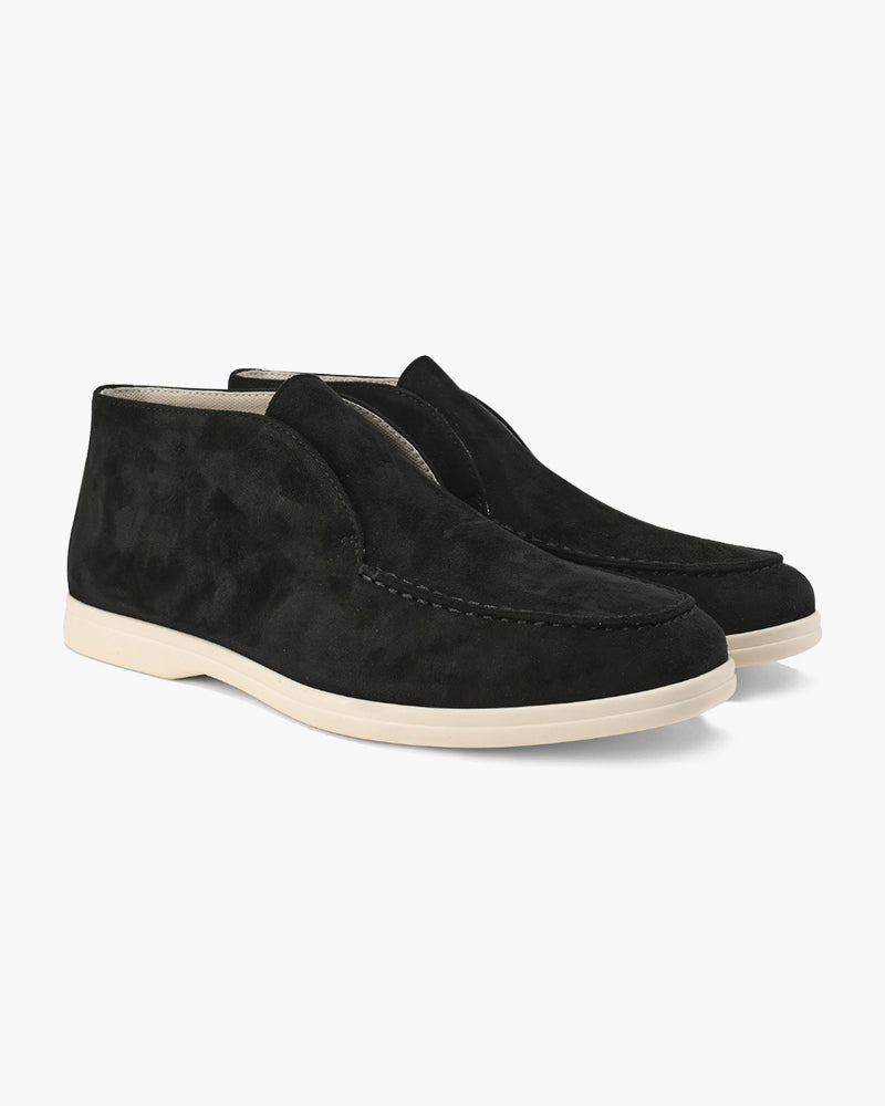 Mocasines de Gamuza Alta Estilo Old Money