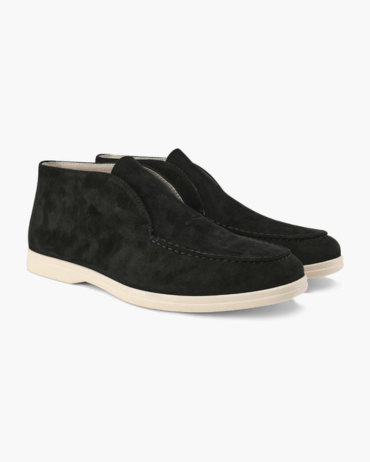 Mocasines de Gamuza Alta Estilo Old Money