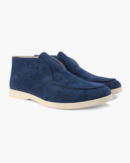 Mocasines de Gamuza Alta Estilo Old Money