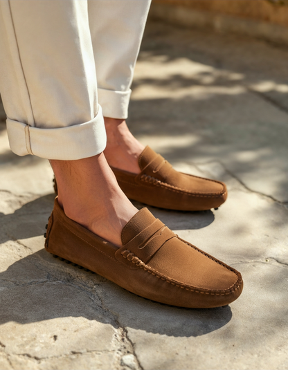 Mocasines Conducidos de Ante
