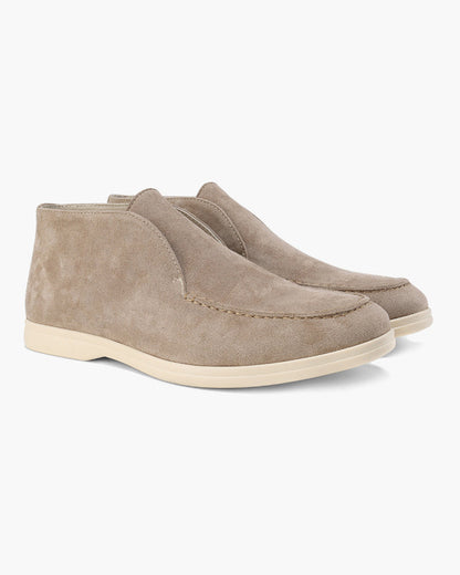 Mocasines de Gamuza Alta Estilo Old Money