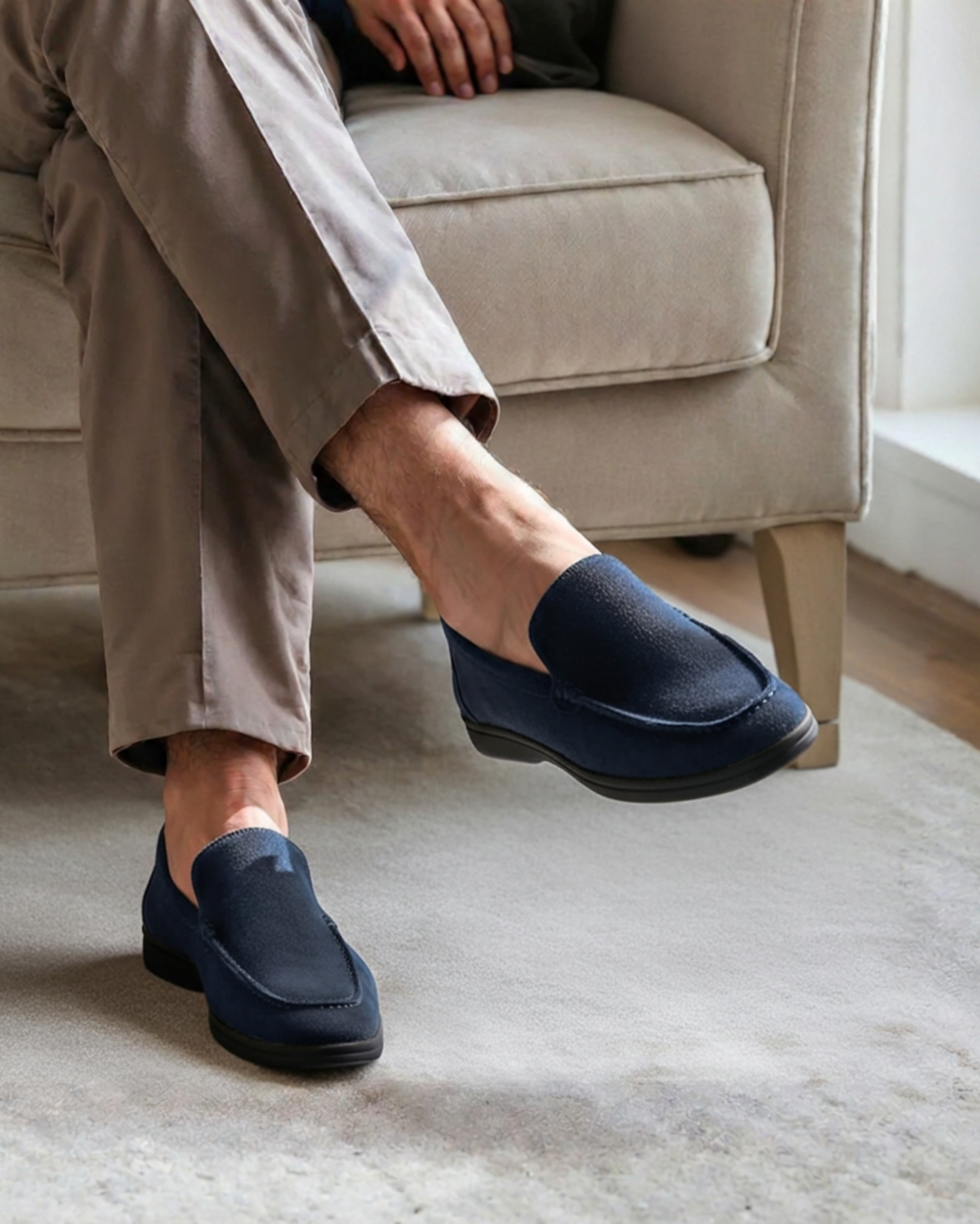 Mocasines de Gamuza Premium - Suela Negra