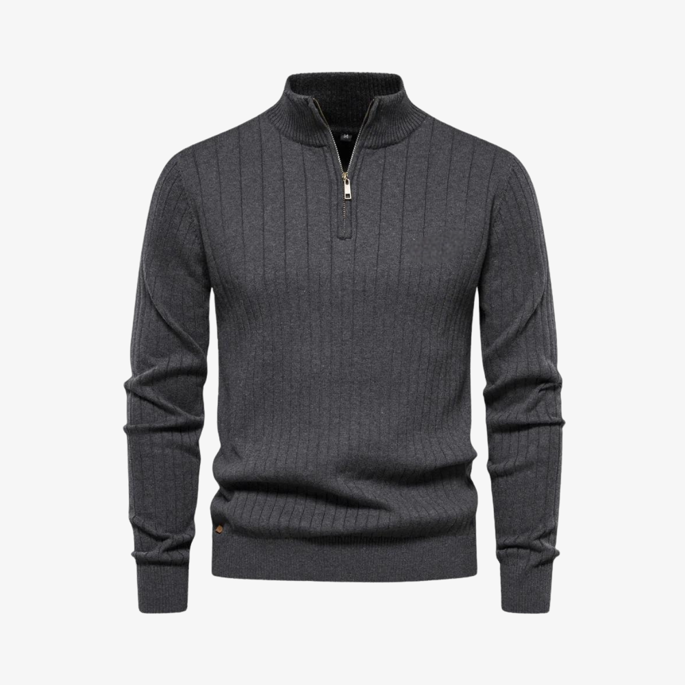 OUTLET™ Rippstrickpullover mit Reißverschluss