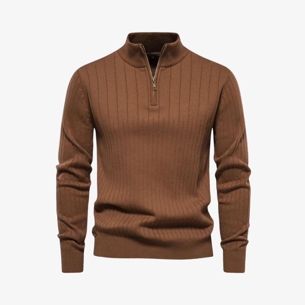 OUTLET™ Rippstrickpullover mit Reißverschluss