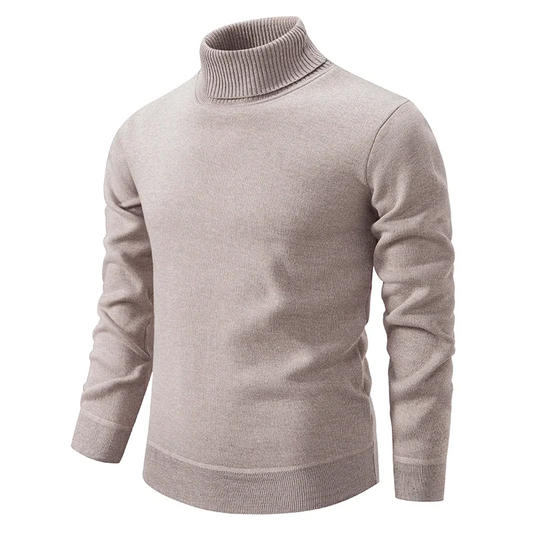 Suéter de cuello alto elegante de algodón