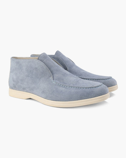 Mocasines de Gamuza Alta Estilo Old Money
